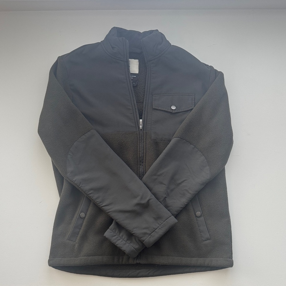 Vuori Men's Dark Green/Grey Fleece Jacket